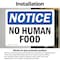 Signmission No Human Food, 10 in W x Rectangle, Vinyl Decal OS-2PACK-NS-D-710-L-14659 - alternate 3
